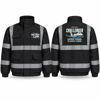 Thumbnail for Bombardier Challenger 650 Reflective Winter Jackets - Cartoon - Black