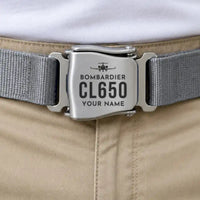 Thumbnail for Bombardier Challenger 650 - Seat Belt - Heritage + Name - Gray