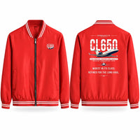Thumbnail for Bombardier Challenger 650 Stylish Jackets - Baseball Collar - Original - Red