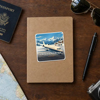 Thumbnail for Bombardier Challenger 850 - 3D + Name - Square Sticker - Notebook