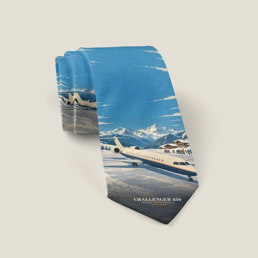 Bombardier Challenger 850 - 3D + Name - Tie - Full Print