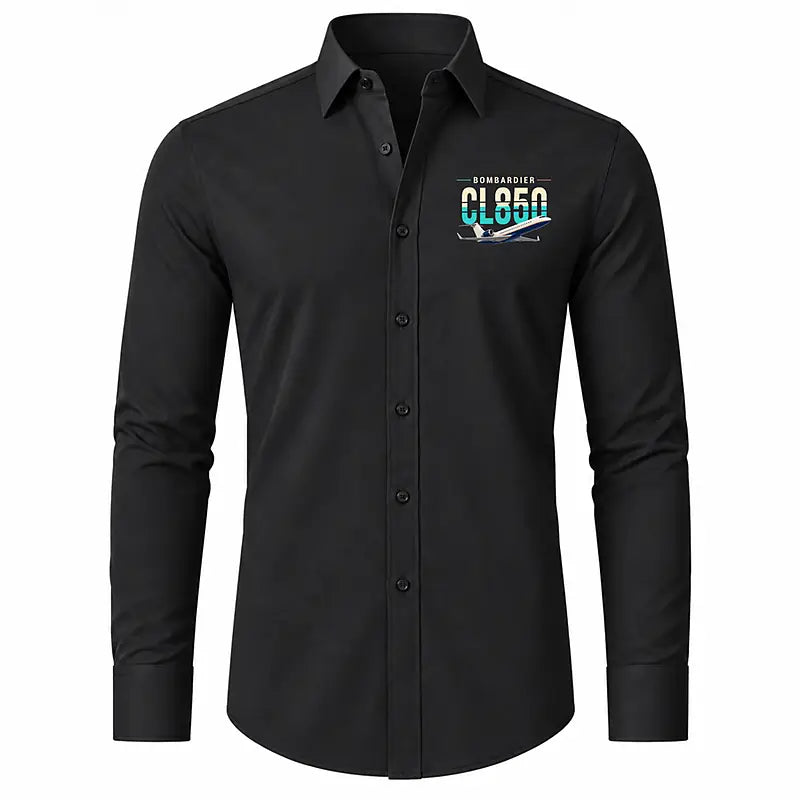 Bombardier Challenger 850 - Long Sleeve Shirt - Original - Black
