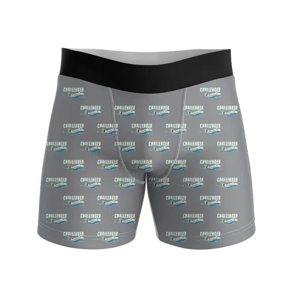 Bombardier Challenger 850 - Men Boxers - Cartoon Pattern - Gray