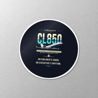 Thumbnail for Bombardier Challenger 850 - Original - Circle Sticker - Close-up