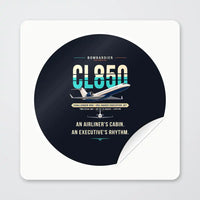 Thumbnail for Bombardier Challenger 850 - Original - Circle Sticker - Peel