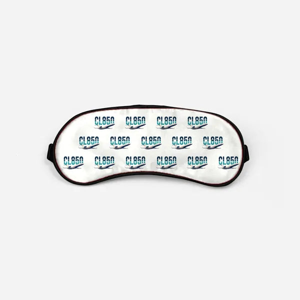 Bombardier Challenger 850 - Original Pattern - Sleep Mask - White