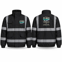 Thumbnail for Bombardier Challenger 850 Reflective Winter Jackets - Original - Black