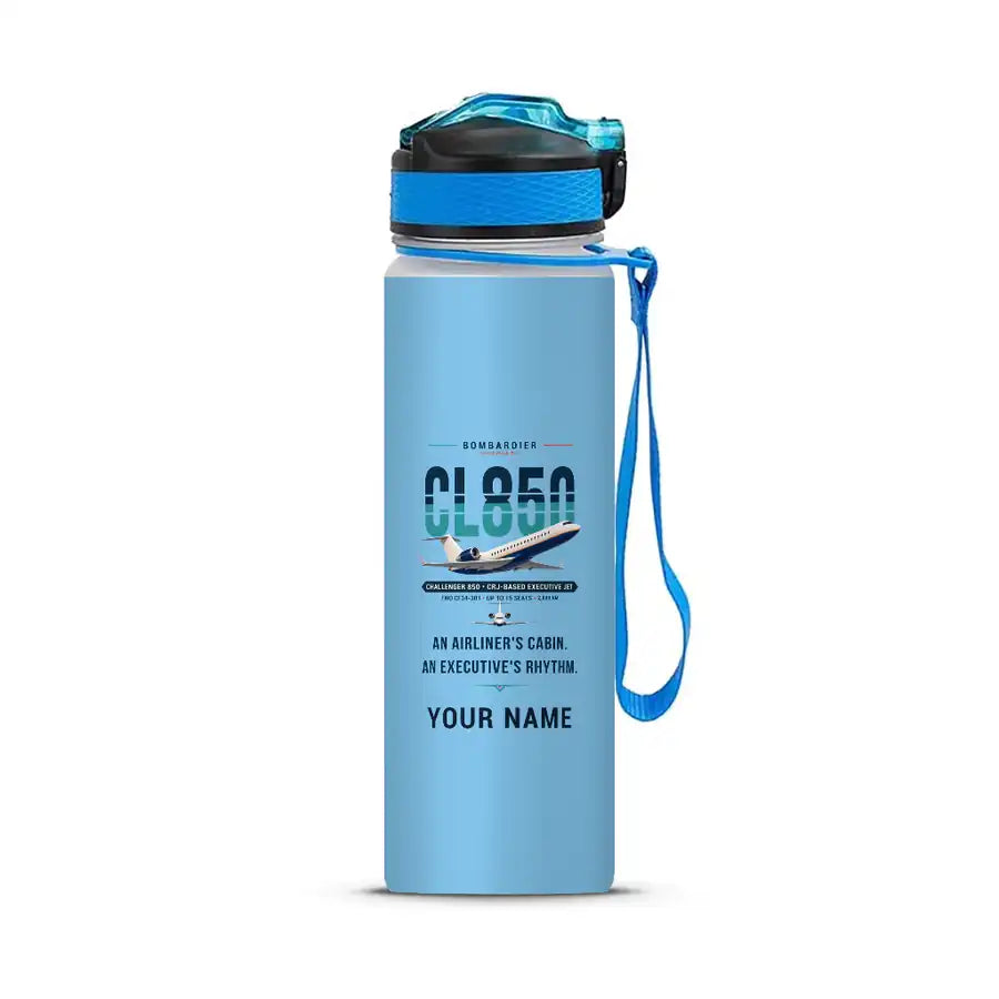 Bombardier Challenger 850 - Sports Kettle - Original + Name - Light Blue