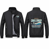 Thumbnail for Bombardier Challenger 850 Stylish Jackets - Stand Collar - Cartoon - Black