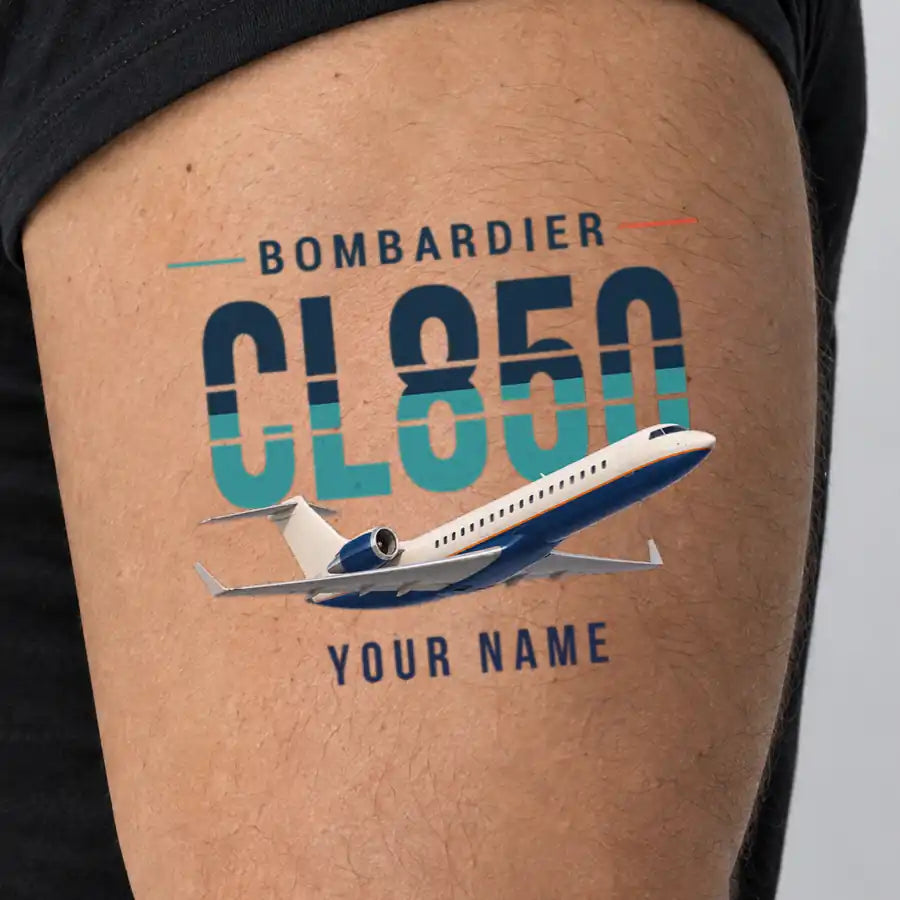 Bombardier Challenger 850 - Tattoo - Original + Name - Man
