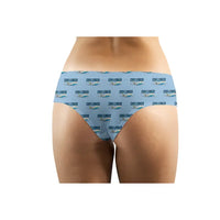 Thumbnail for Bombardier Challenger 850 - Women Panties - Cartoon Pattern - Light Blue - Back