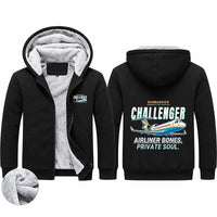 Thumbnail for Bombardier Challenger 850 Zipped Sweatshirts - Cartoon - Black