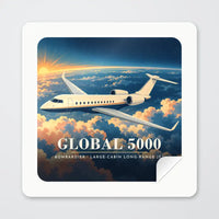 Thumbnail for Bombardier Global 5000 - 3D - Square Sticker - Peel