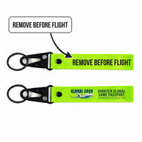 Thumbnail for Bombardier Global 5000 Hawk-Shaped Key Chains - Light Green - Cartoon - Remove Before Flight