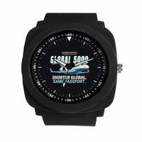 Thumbnail for Bombardier Global 5000 - Cartoon - Rubber Strap - Black