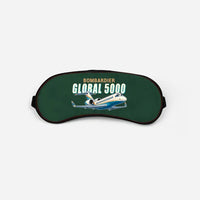 Thumbnail for Bombardier Global 5000 - Cartoon - Sleep Mask - Dark Green