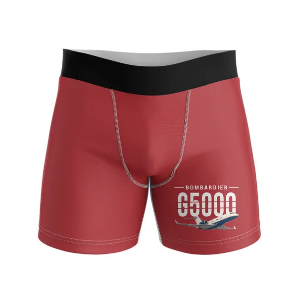 Bombardier Global 5000 - Men Boxers - Original - Red