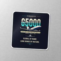 Thumbnail for Bombardier Global 5000 - Original - Square Sticker - Close-up