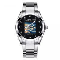 Thumbnail for Bombardier Global 5000 - Poster - Stainless Steel Band - For Men