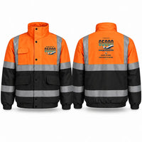 Thumbnail for Bombardier Global 5000 Reflective Winter Jackets - Original - Orange & Navy