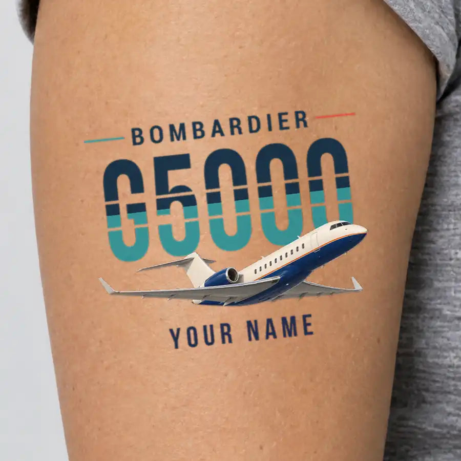 Bombardier Global 5000 - Tattoo - Original + Name