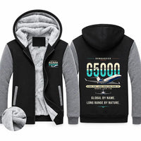Thumbnail for Bombardier Global 5000 Zipped Sweatshirts - Original - Black & Gray