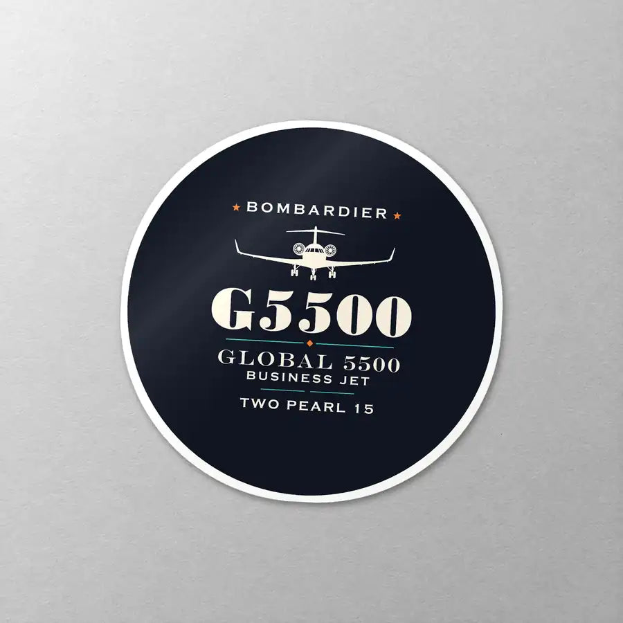 Bombardier Global 5500 - Heritage - Circle Sticker - Close-up