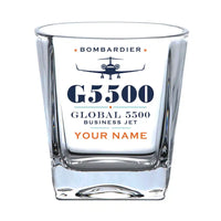 Thumbnail for Bombardier Global 5500 - Heritage + Name - Whiskey Glass