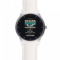Thumbnail for Bombardier Global 5500 - Original + Name - Leather Strap - White Leather Strap