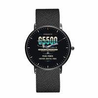 Thumbnail for Bombardier Global 5500 - Original - Slim Mesh - Black and Stainless Steel Strap