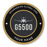 Thumbnail for Bombardier Global 5500 Patches - Circle + Name - Black Gold