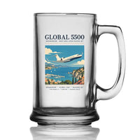 Thumbnail for Bombardier Global 5500 - Poster - Beer Glass with Holder