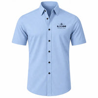 Thumbnail for Bombardier Global 5500 - Short Sleeve Shirt - Heritage - Light Blue