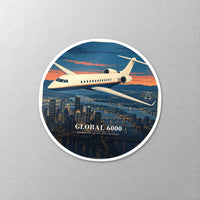 Thumbnail for Bombardier Global 6000 - 3D - Circle Sticker - Close-up