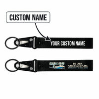 Thumbnail for Bombardier Global 6000 Hawk-Shaped Key Chains - Black - Cartoon - Personalized