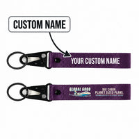 Thumbnail for Bombardier Global 6000 Hawk-Shaped Key Chains - Purple - Cartoon - Personalized