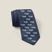 Thumbnail for Bombardier Global 6000 - Cartoon Pattern - Tie - Navy Blue