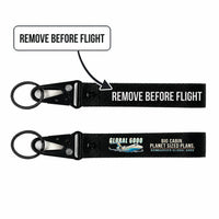 Thumbnail for Bombardier Global 6000 Hawk-Shaped Key Chains - Black - Cartoon - Remove Before Flight