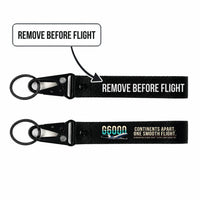Thumbnail for Bombardier Global 6000 Hawk-Shaped Key Chains - Black - Original - Remove Before Flight