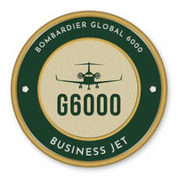 Thumbnail for Bombardier Global 6000 Patches - Circle - Forest Gold