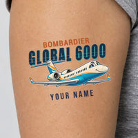 Thumbnail for Bombardier Global 6000 - Tattoo - Cartoon + Name