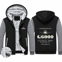 Thumbnail for Bombardier Global 6000 Zipped Sweatshirts - Heritage - Black & Gray