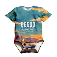 Thumbnail for Bombardier Global 6500 3D All-Over Print Clothing - Baby Bodysuit - 3D + Name