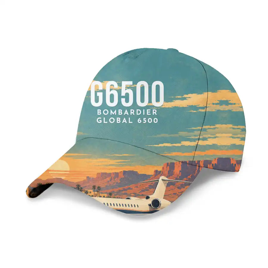 Bombardier Global 6500 3D All-Over Print Clothing - Cap - 3D