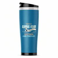 Thumbnail for Bombardier Global 6500 - Cartoon - Stainless Steel (No Holder) - Light Blue