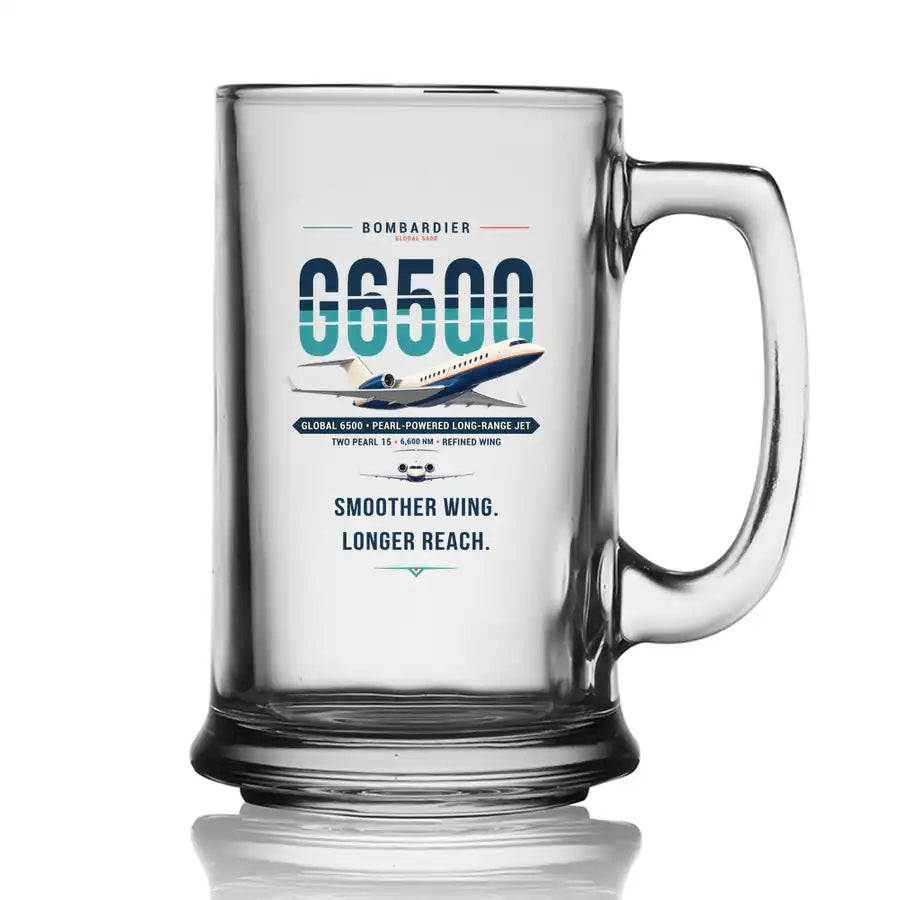 Bombardier Global 6500 - Original - Beer Glass with Holder