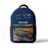Thumbnail for Bombardier Global 7500 - 3D Backpack - Blue + Name