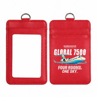 Thumbnail for Bombardier Global 7500 - Cartoon - ID Card Holder - Red