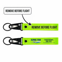Thumbnail for Bombardier Global 7500 Hawk-Shaped Key Chains - Light Green - Cartoon - Remove Before Flight