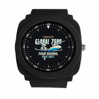 Thumbnail for Bombardier Global 7500 - Cartoon - Rubber Strap - Black